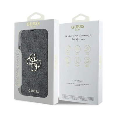iPhone 16 Plus – Guess 4G Metal Logo dėklas - Juodas 7