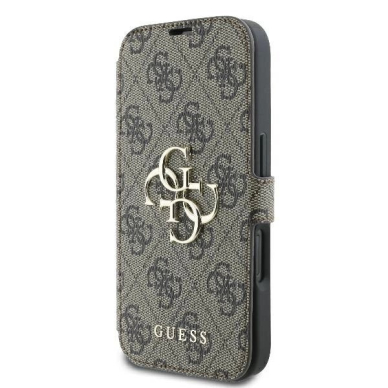 iPhone 16 Plus – Guess 4G Metal Logo dėklas - Rudas 1