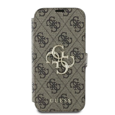 iPhone 16 Plus – Guess 4G Metal Logo dėklas - Rudas 2