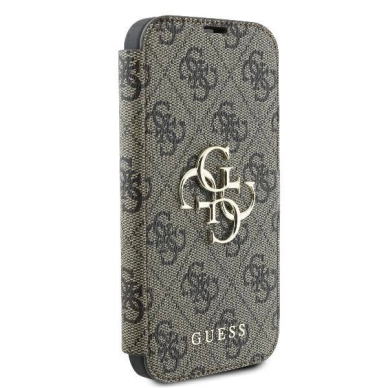 iPhone 16 Plus – Guess 4G Metal Logo dėklas - Rudas 3