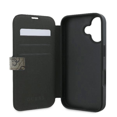 iPhone 16 Plus – Guess 4G Metal Logo dėklas - Rudas 6
