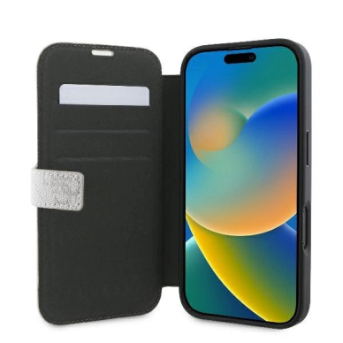 iPhone 16 Plus – Guess 4G Metal Logo dėklas - Rožinis 5