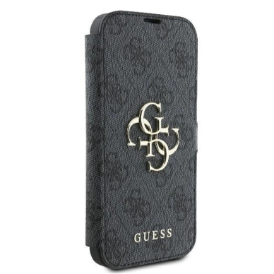 iPhone 16 Pro – Guess 4G Metal Logo dėklas - Juodas 3