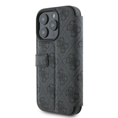 iPhone 16 Pro – Guess 4G Metal Logo dėklas - Juodas 4