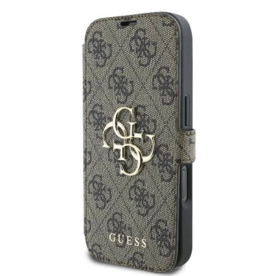 iPhone 16 Pro Guess 4G Metal Logo dėklas – rudas 1 iPhone 16 Pro Guess 4G Metal Logo dėklas – rudas 1