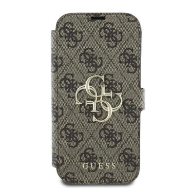 iPhone 16 Pro Guess 4G Metal Logo dėklas – rudas 2 iPhone 16 Pro Guess 4G Metal Logo dėklas – rudas 2