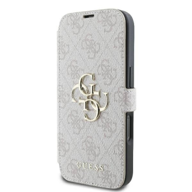 iPhone 16 Pro – Guess 4G Metal Logo Case - Rožinis 1