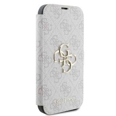 iPhone 16 Pro – Guess 4G Metal Logo Case - Rožinis 3