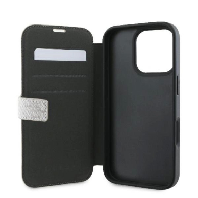 iPhone 16 Pro – Guess 4G Metal Logo Case - Rožinis 6