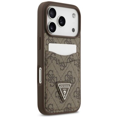 iPhone 17 Pro Guess 4G Nauble Card Triangle dėklas – rudas 3 iPhone 17 Pro Guess 4G Nauble Card Triangle dėklas – rudas 3