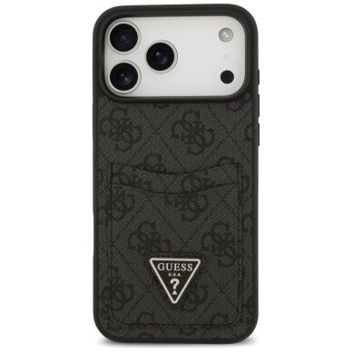 iPhone 17 Pro Max Guess 4G Nauble Card Triangle dėklas – juodas 2
