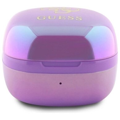 Belaidės ausinės Guess 4G Printed Logo TWS + įkrovimo stotelė – violetinės 2