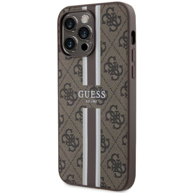 Originalus Guess dėklas 4G Printed Stripes MagSafeiPhone 15 Pro Max - Rudas 1 Originalus Guess dėklas 4G Printed Stripes MagSafeiPhone 15 Pro Max - Rudas 1
