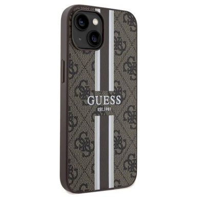 Originalus Guess dėklas 4G Printed Stripes MagSafeiPhone 15/14/13 - Rudas 3 Originalus Guess dėklas 4G Printed Stripes MagSafeiPhone 15/14/13 - Rudas 3