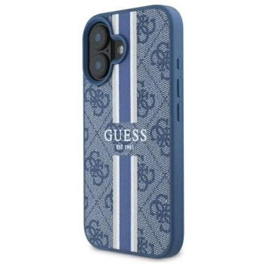 Dėklas Guess 4G Printed Stripes MagSafe iPhone 16 - Mėlynas 1 Dėklas Guess 4G Printed Stripes MagSafe iPhone 16 - Mėlynas 1