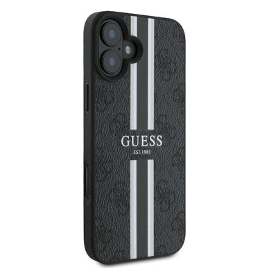 Guess 4G Printed Stripes MagSafe Dėklas iPhone 16 Plus - juodas 3 Guess 4G Printed Stripes MagSafe Dėklas iPhone 16 Plus - juodas 3