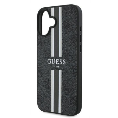 Guess 4G Printed Stripes MagSafe Dėklas iPhone 16 Plus - juodas 5 Guess 4G Printed Stripes MagSafe Dėklas iPhone 16 Plus - juodas 5