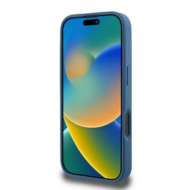 iPhone 16 Pro – Guess 4G Printed Stripes MagSafe dėklas - Mėlynas 4