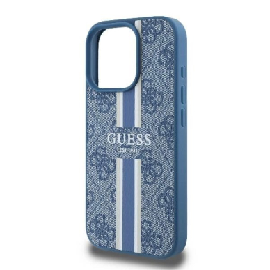iPhone 16 Pro – Guess 4G Printed Stripes MagSafe dėklas - Mėlynas 5