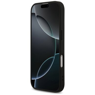 iPhone 17 Guess 4G Printed Stripes MagSafe dėklas – juodas 4