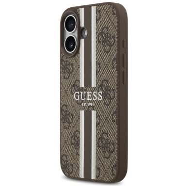 iPhone 17 Guess 4G Printed Stripes MagSafe dėklas – rudas 1 iPhone 17 Guess 4G Printed Stripes MagSafe dėklas – rudas 1