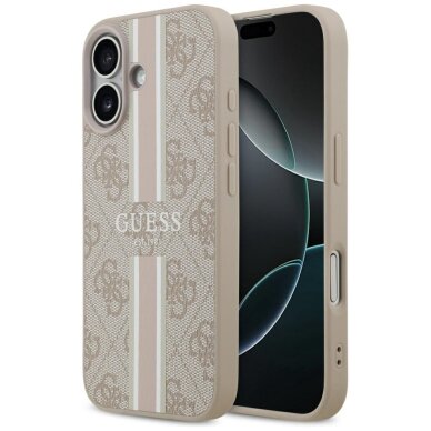 iPhone 17 Guess 4G Printed Stripes MagSafe dėklas – rožinis iPhone 17 Guess 4G Printed Stripes MagSafe dėklas – rožinis