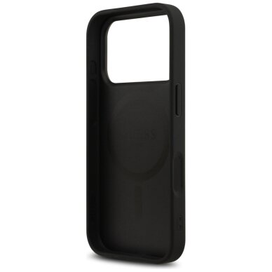 iPhone 17 Pro Guess 4G Printed Stripes MagSafe dėklas – juodas 6