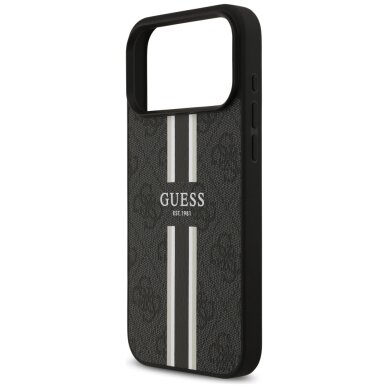 iPhone 17 Pro Max Guess 4G Printed Stripes MagSafe dėklas – juodas 5 iPhone 17 Pro Max Guess 4G Printed Stripes MagSafe dėklas – juodas 5