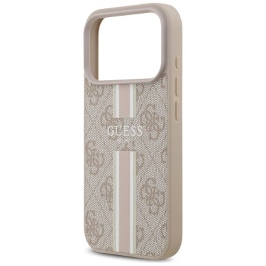 iPhone 17 Pro Guess 4G Printed Stripes MagSafe dėklas – rožinis 5