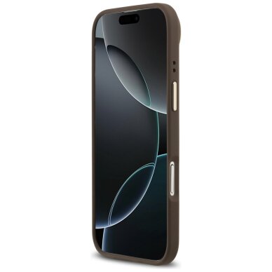 iPhone 17 Air Guess 4G PU Classic Logo MagSafe dėklas – rudas 4