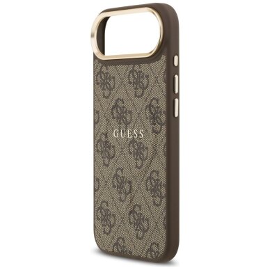 iPhone 17 Air Guess 4G PU Classic Logo MagSafe dėklas – rudas 5