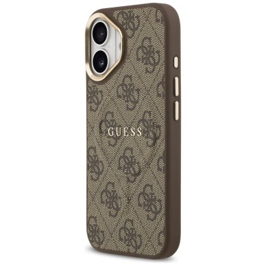 iPhone 17 Guess 4G PU Classic Logo MagSafe dėklas – rudas 1