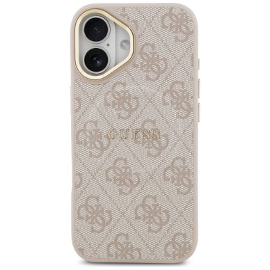 iPhone 17 Guess 4G PU Classic Logo MagSafe dėklas – rožinis 2
