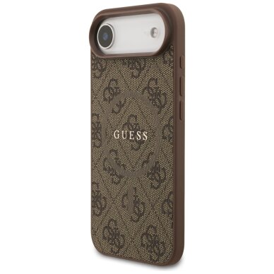 iPhone 17 Air Guess 4G Ring Classic Logo MagSafe dėklas – rudas 1