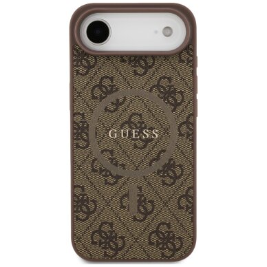 iPhone 17 Air Guess 4G Ring Classic Logo MagSafe dėklas – rudas 2