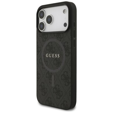 iPhone 17 Pro Max Guess 4G Ring Classic Logo MagSafe dėklas – juodas 1