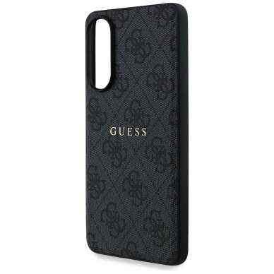 Samsung Galaxy S25 Edge dėklas Guess 4G Ring Classic Logo su MagSafe – juodas 5