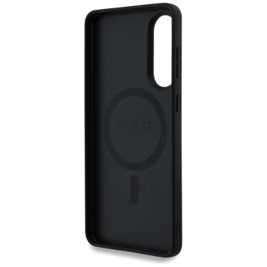 Samsung Galaxy S25 Edge dėklas Guess 4G Ring Classic Logo su MagSafe – juodas 6