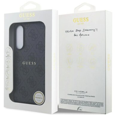 Samsung Galaxy S25 Edge dėklas Guess 4G Ring Classic Logo su MagSafe – juodas 7