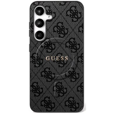 Samsung Galaxy S25 FE dėklas Guess 4G Ring Classic Logo su MagSafe – juodas Samsung Galaxy S25 FE dėklas Guess 4G Ring Classic Logo su MagSafe – juodas