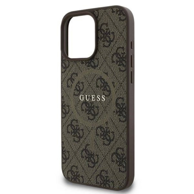 Guess 4G Ring Classic Logo MagSafe iPhone 16 Pro Dėklas - rudas 5 Guess 4G Ring Classic Logo MagSafe iPhone 16 Pro Dėklas - rudas 5