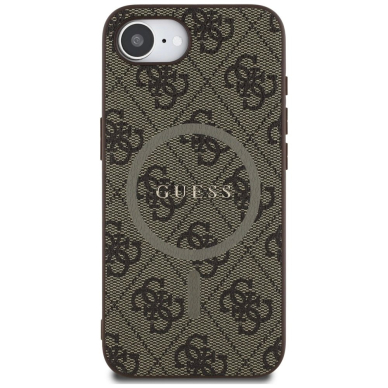 Guess 4G Ring Classic Logo MagSafe iPhone 16e Dėklas - Rudas 2