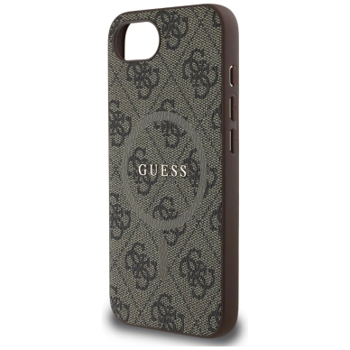 Guess 4G Ring Classic Logo MagSafe iPhone 16e Dėklas - Rudas 5