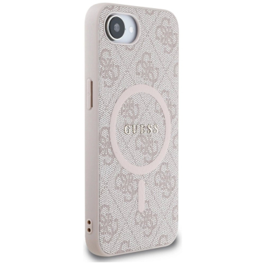 Guess 4G Ring Classic Logo MagSafe iPhone 16e Dėklas - Rožinis 3
