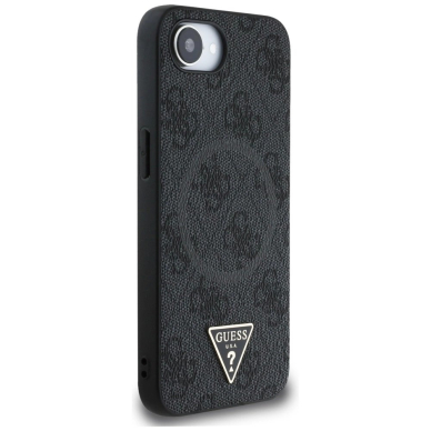Guess 4G Ring Triangle Logo MagSafe Dėklas skirtas iPhone 16e - Juodas 3