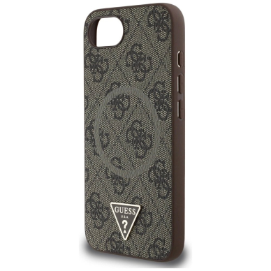Guess 4G Ring Triangle Logo MagSafe iPhone 16e Dėklas - Rudas 5