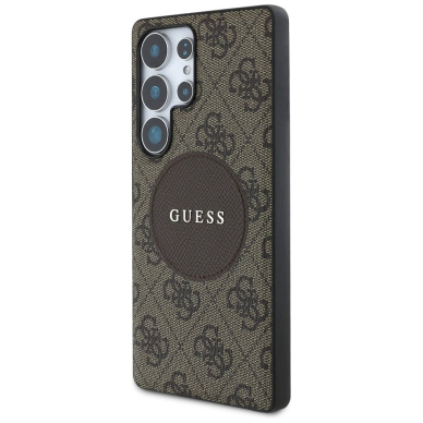 Guess 4G Round Patch Classic Logo MagSafe Dėklas Samsung Galaxy S25 Ultra Rudas 1 Guess 4G Round Patch Classic Logo MagSafe Dėklas Samsung Galaxy S25 Ultra Rudas 1