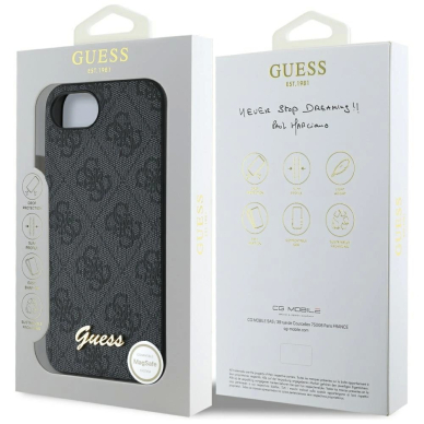 Guess 4G Script Logo MagSafe Dėklas skirtas iPhone 16e - Juodas 7 Guess 4G Script Logo MagSafe Dėklas skirtas iPhone 16e - Juodas 7