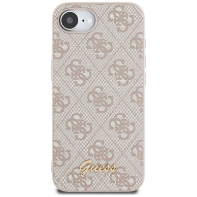 Guess 4G Script Logo MagSafe iPhone 16e Dėklas - Rožinis 1
