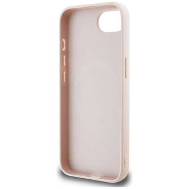 Guess 4G Script Logo MagSafe iPhone 16e Dėklas - Rožinis 5